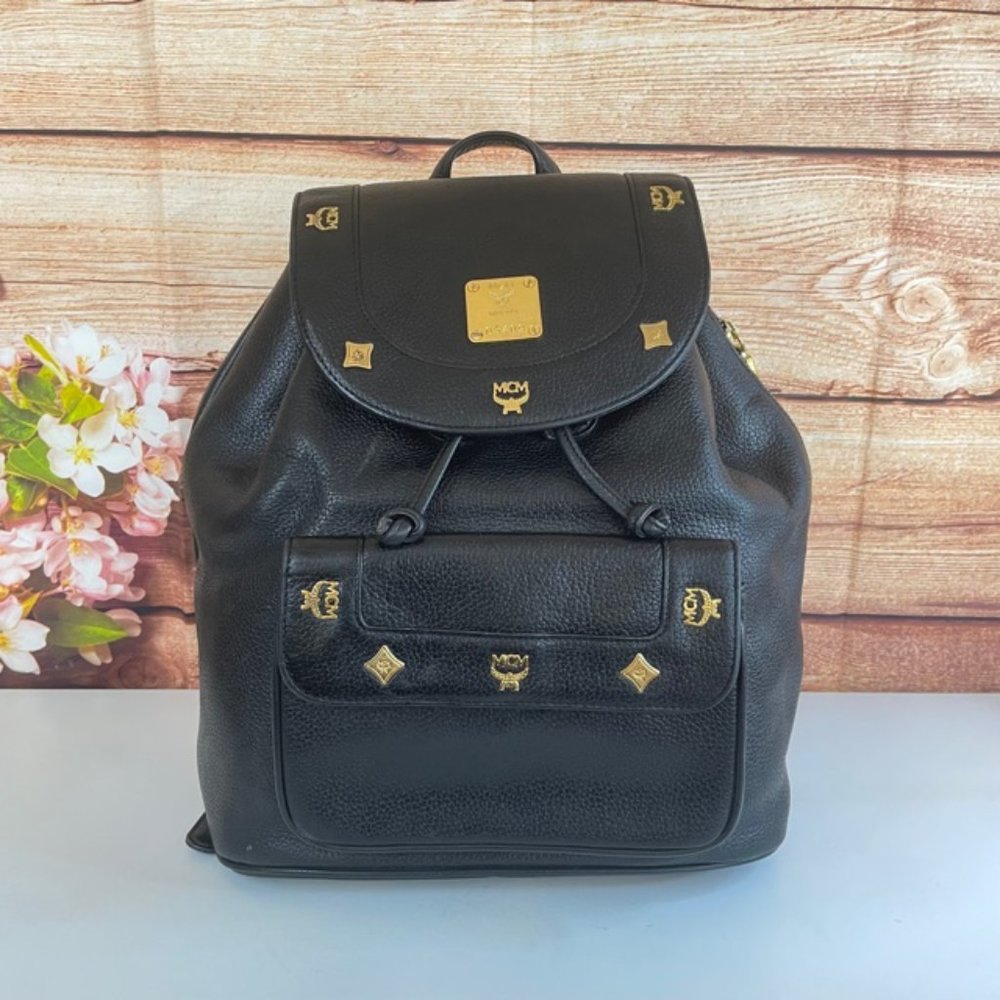 AUTHENTIC MCM Black Backpack